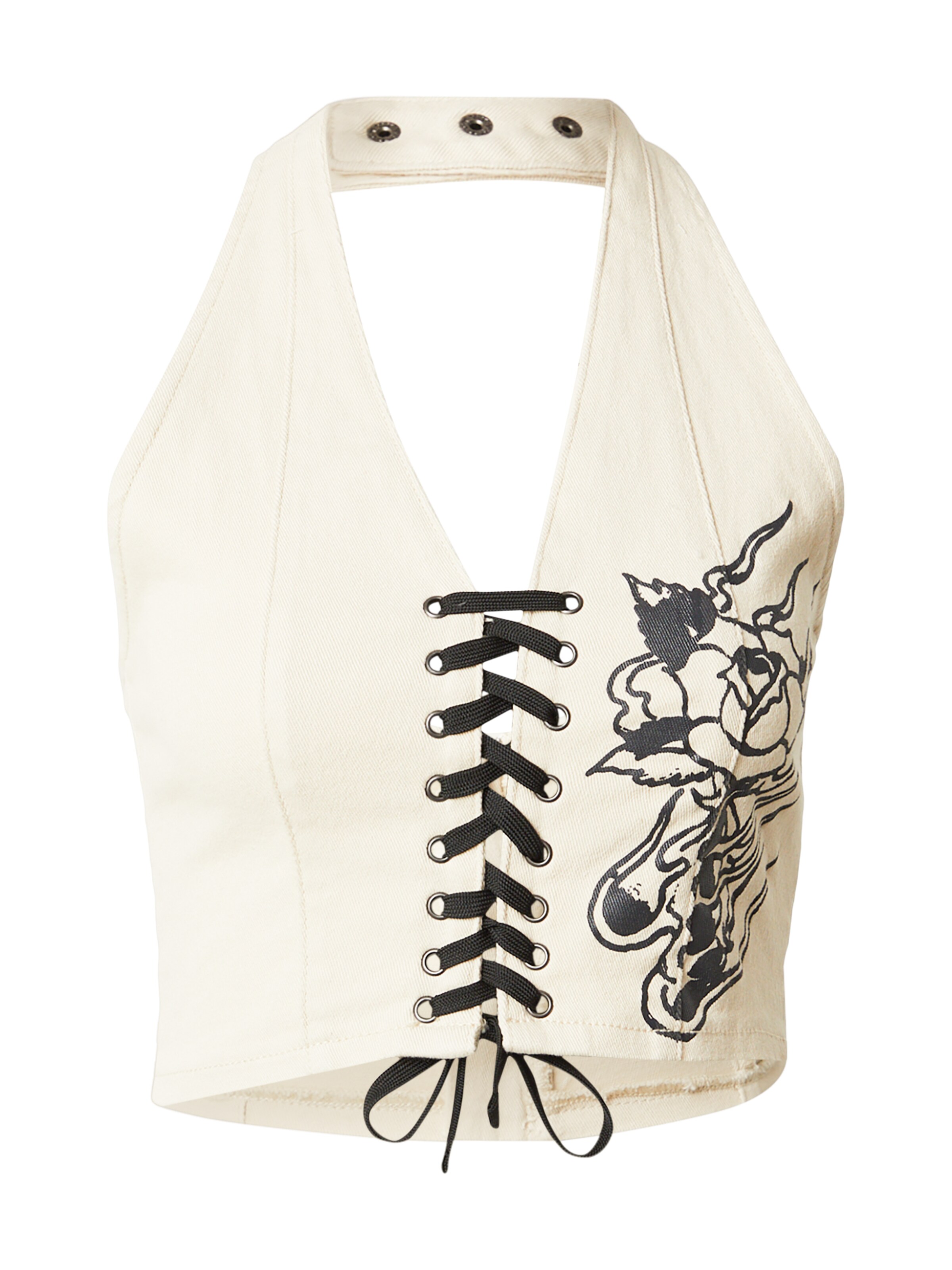 Ed Hardy Τοπ σε μπεζ: μπροστά