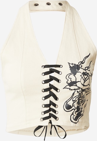 smėlio Ed Hardy Palaidinė be rankovių: priekis