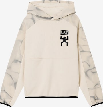 Sweat EA7 Emporio Armani en beige : devant