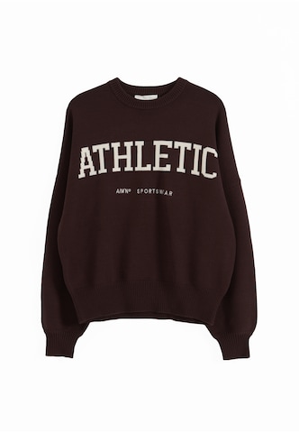 Pull-over de sport Aim'n en marron : devant