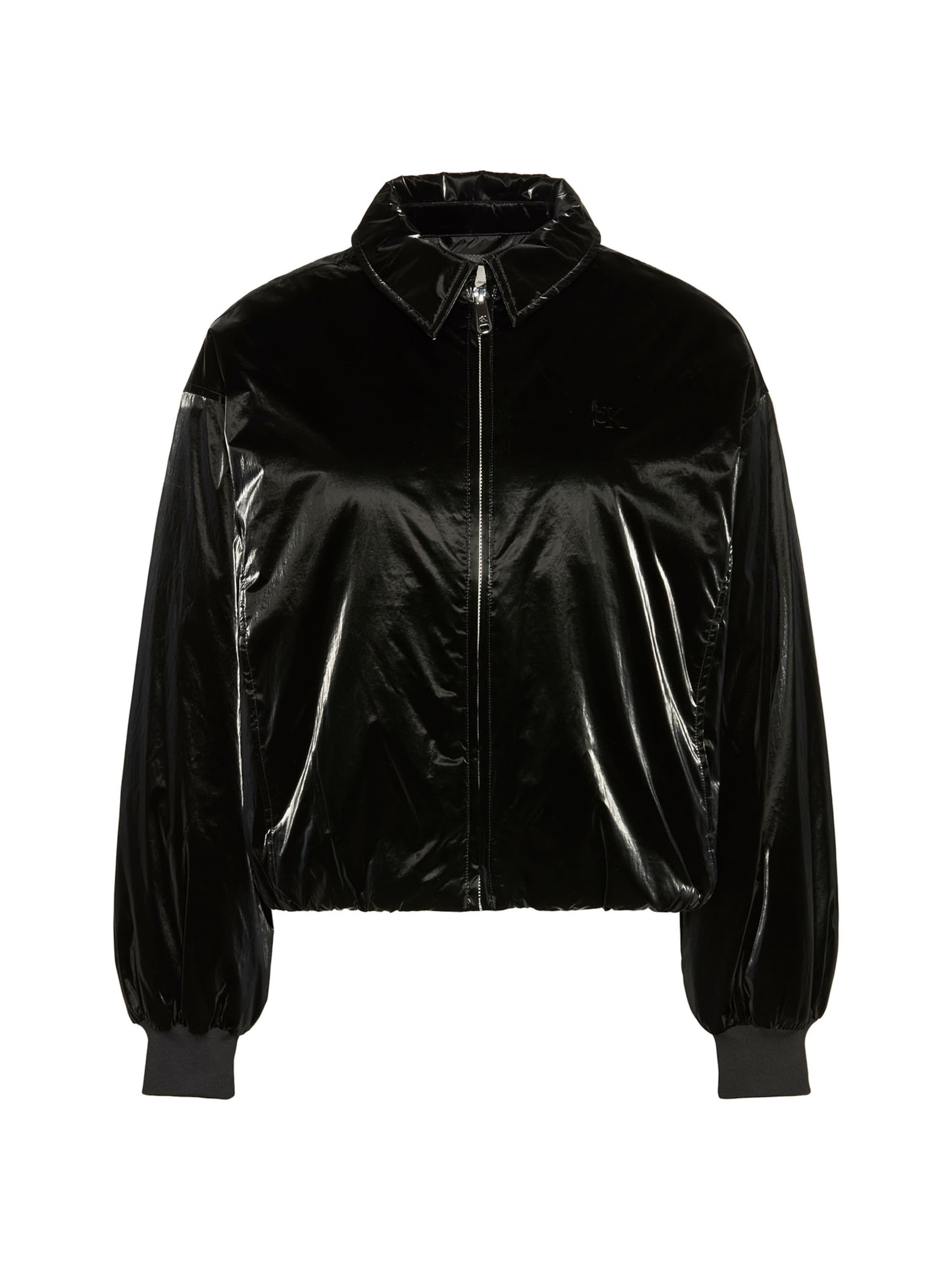 Calvin Klein JeansPrijelazna jakna - crna boja: prednji dio