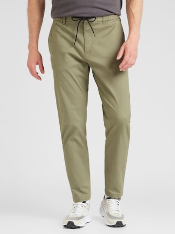 BOSS Regular Chino Pants in Green: front