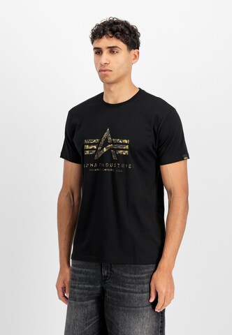 ALPHA INDUSTRIES Koszulka w kolorze czarny: przód