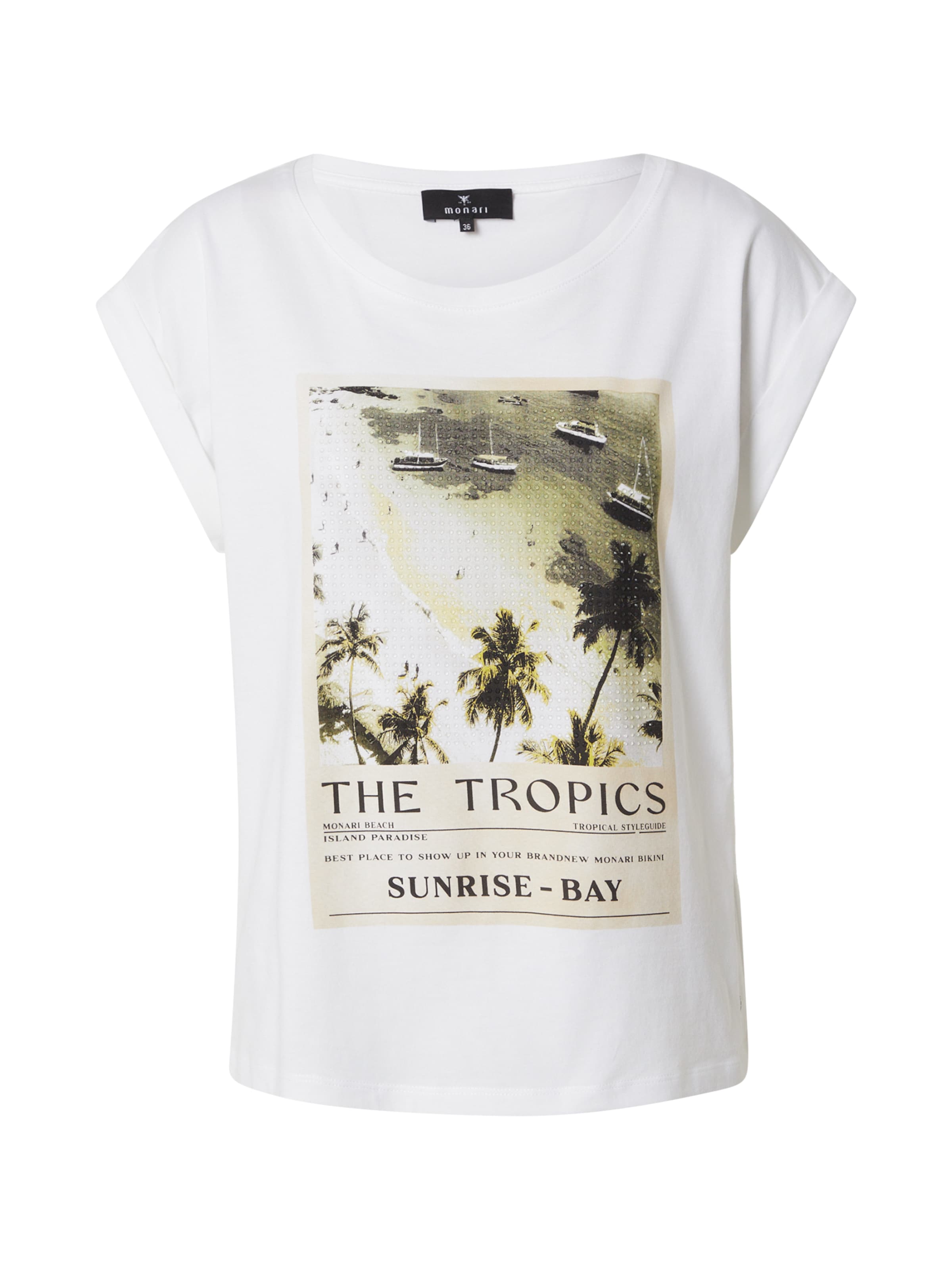 T-shirt monari en beige : devant