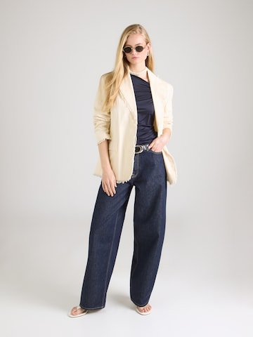 BOSS Top 'Ejoia' in Blauw