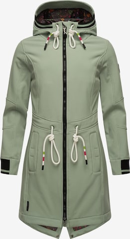 MARIKOO Raincoat 'Mount Furnica' in Green: front