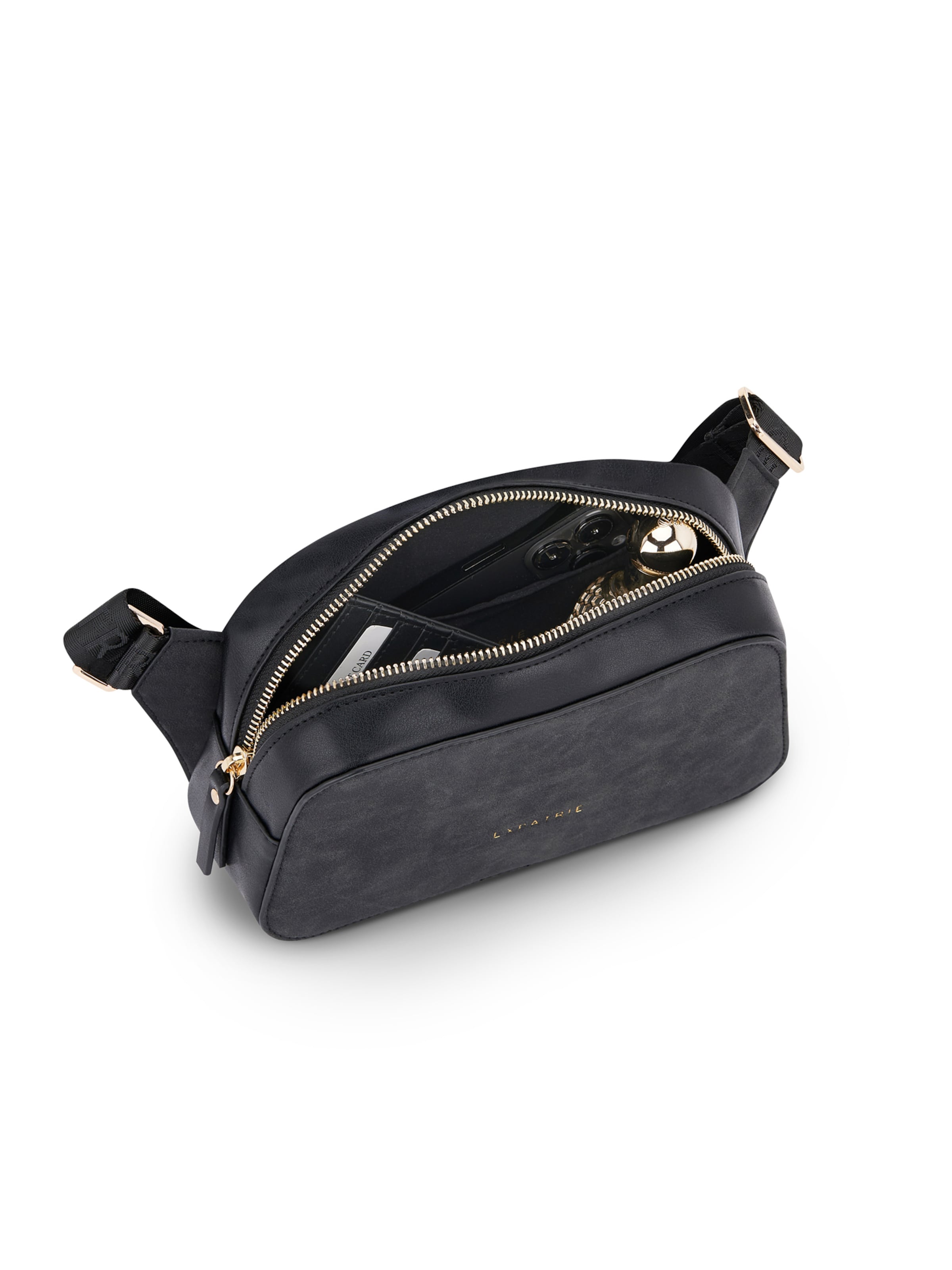 Expatrié - Bolso de hombro 'Fleur' en negro