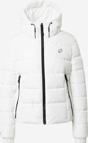 Superdry Winter Jacket in White: front