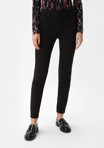 comma casual identity Skinny Jeans in Schwarz: predná strana