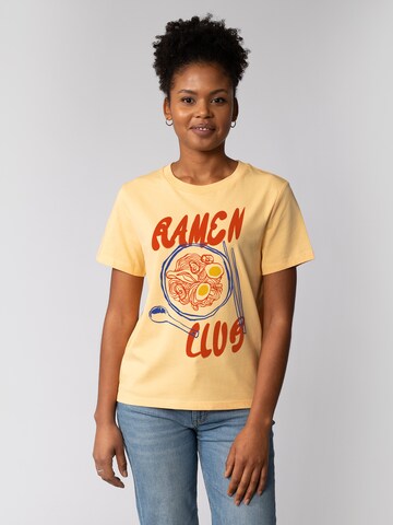 Watapparel T-Shirt 'Ramen Club' in Gelb: Vorderseite