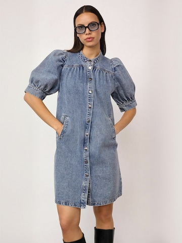 co'couture Jurk ' DeniceCC ' in Blauw: voorkant
