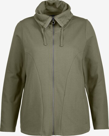 Ulla Popken Sweatjacke in Grün: predná strana