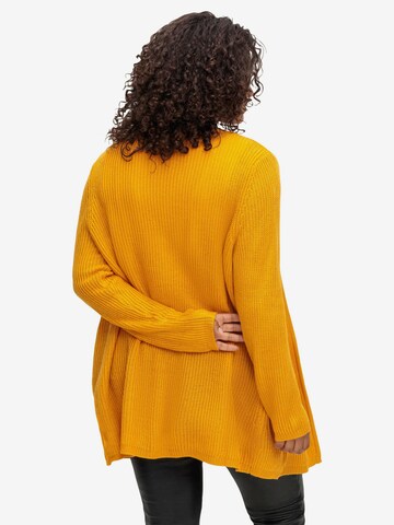 SHEEGO Knit Cardigan in Yellow