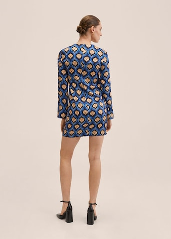 MANGO Jurk 'Paper' in Blauw