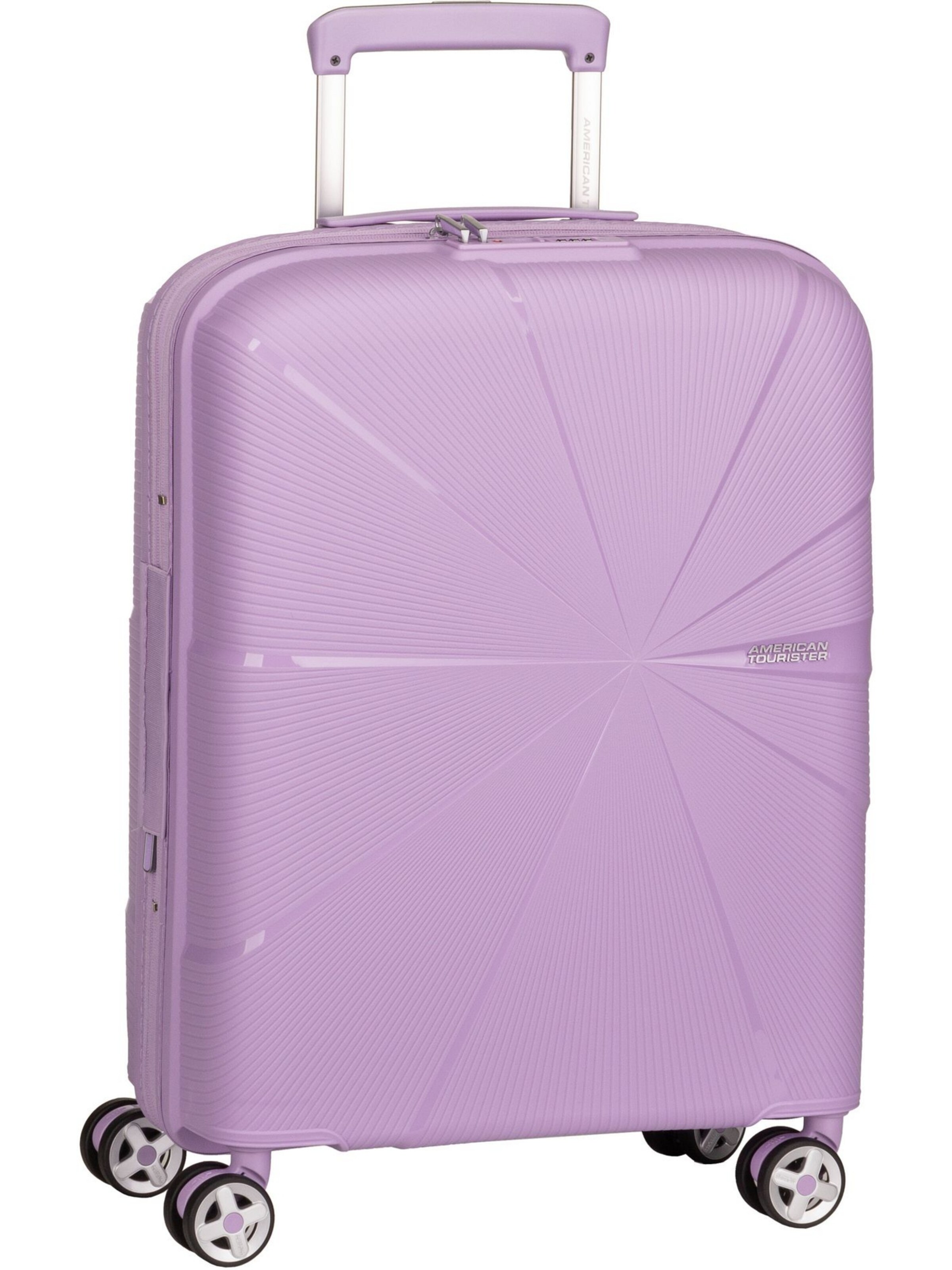 American Tourister Trolley 'Starvibe Spinner 55 EXP' in Lila: voorkant