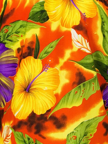 King Kameha Beach Towel 'Big Flower' in Orange