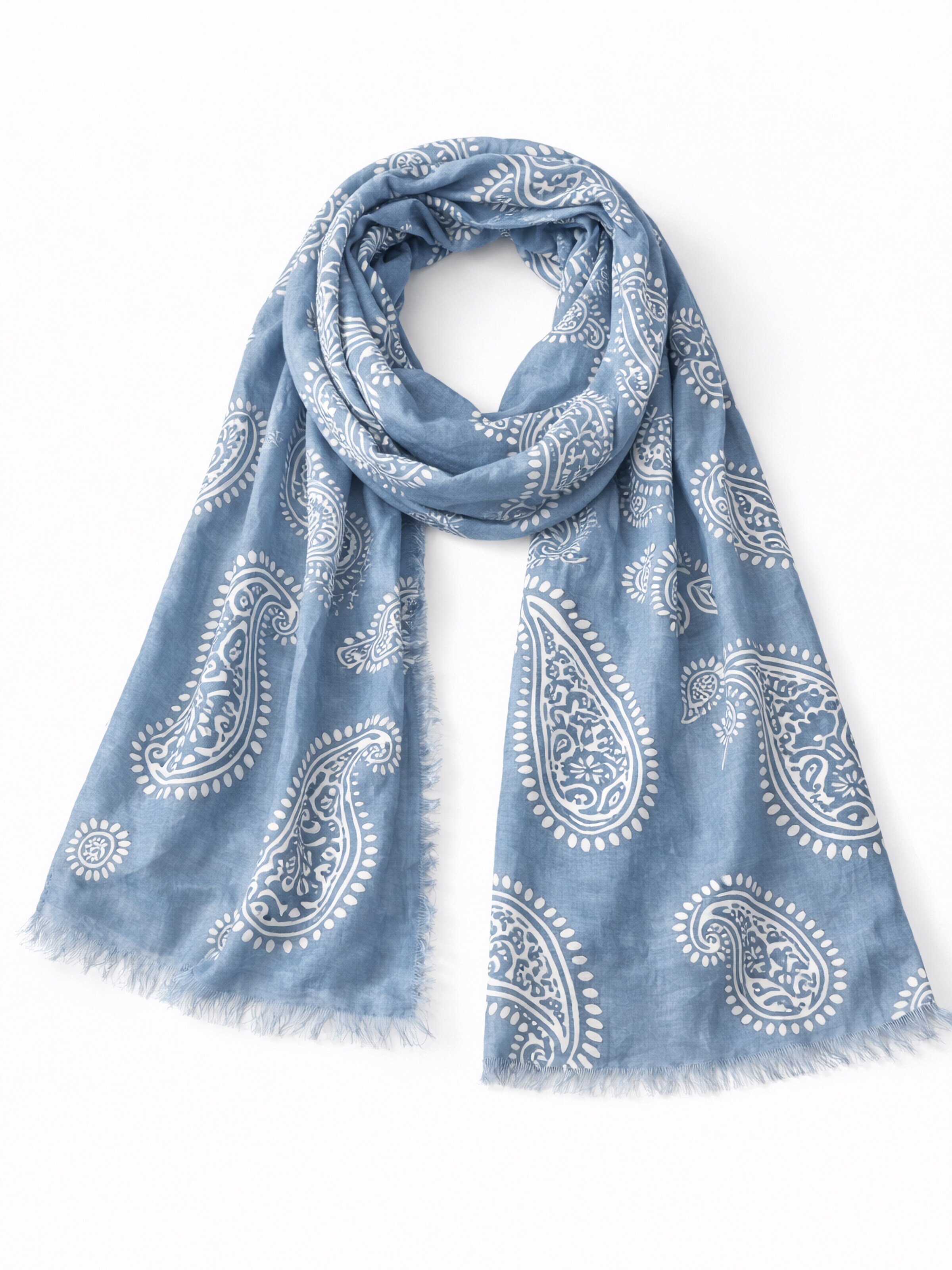 COLLEZIONE ALESSANDRO Scarf 'Paisley' in Blue: front