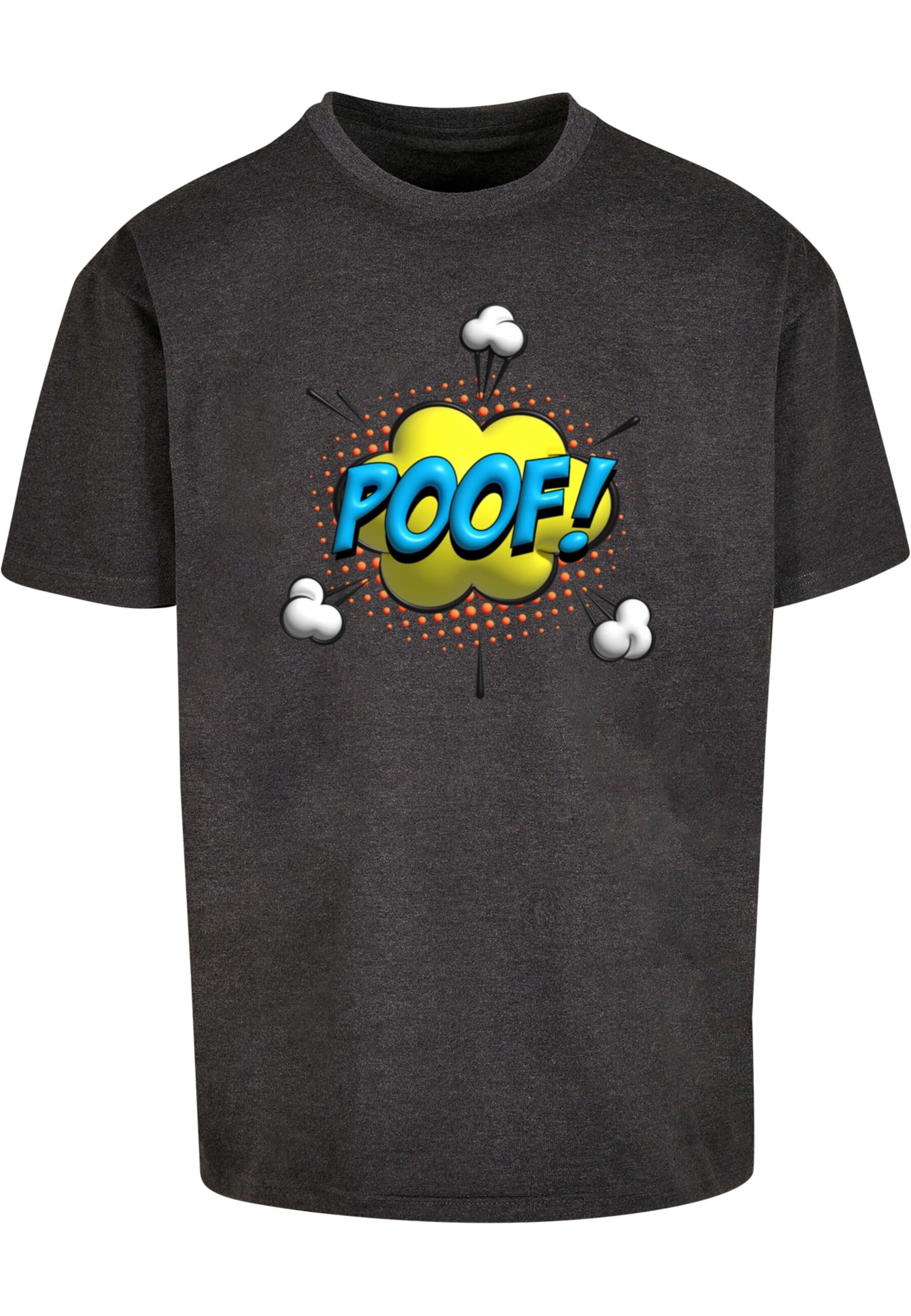 T-Shirt 'POOF Comic' Merchcode en gris : devant