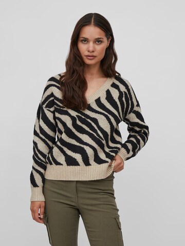 VILA Sweater 'VIRil' in Beige: front