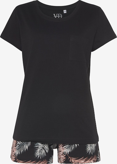 Pižama su šortais iš VIVANCE, spalva – pilka / rūdžių raudona / juoda / balkšva, Prekių apžvalga