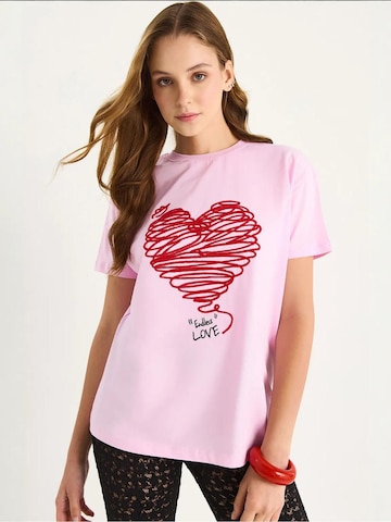 Bianco Lucci T-Shirt in Pink: Vorderseite