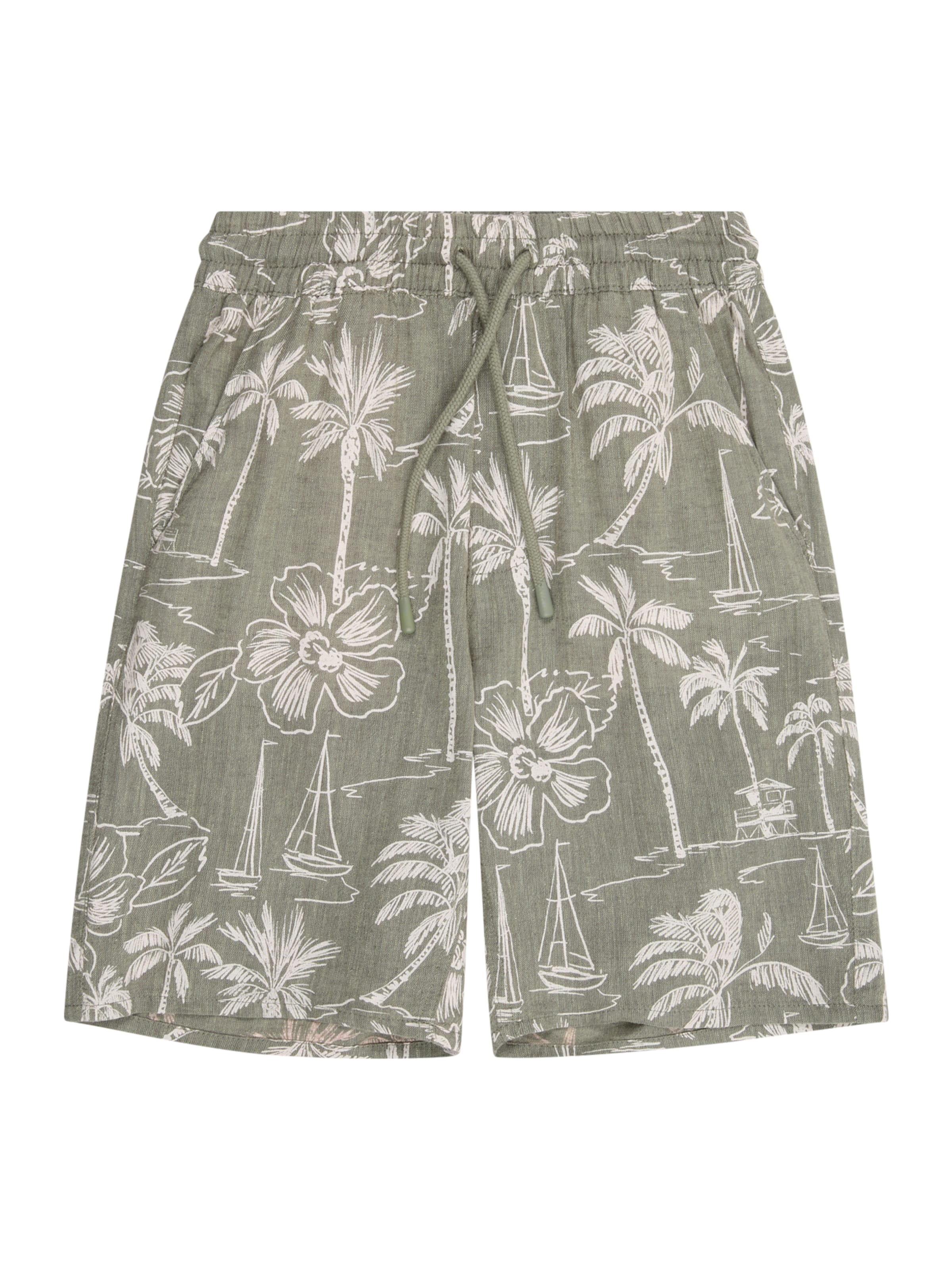 Only & Sons Junior Широка кройка Панталон 'OSJCAIDEN' в зелено: отпред