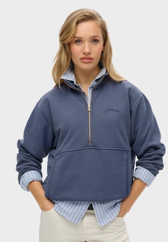 Superdry Sweatshirt 'Essential' in Blauw: voorkant