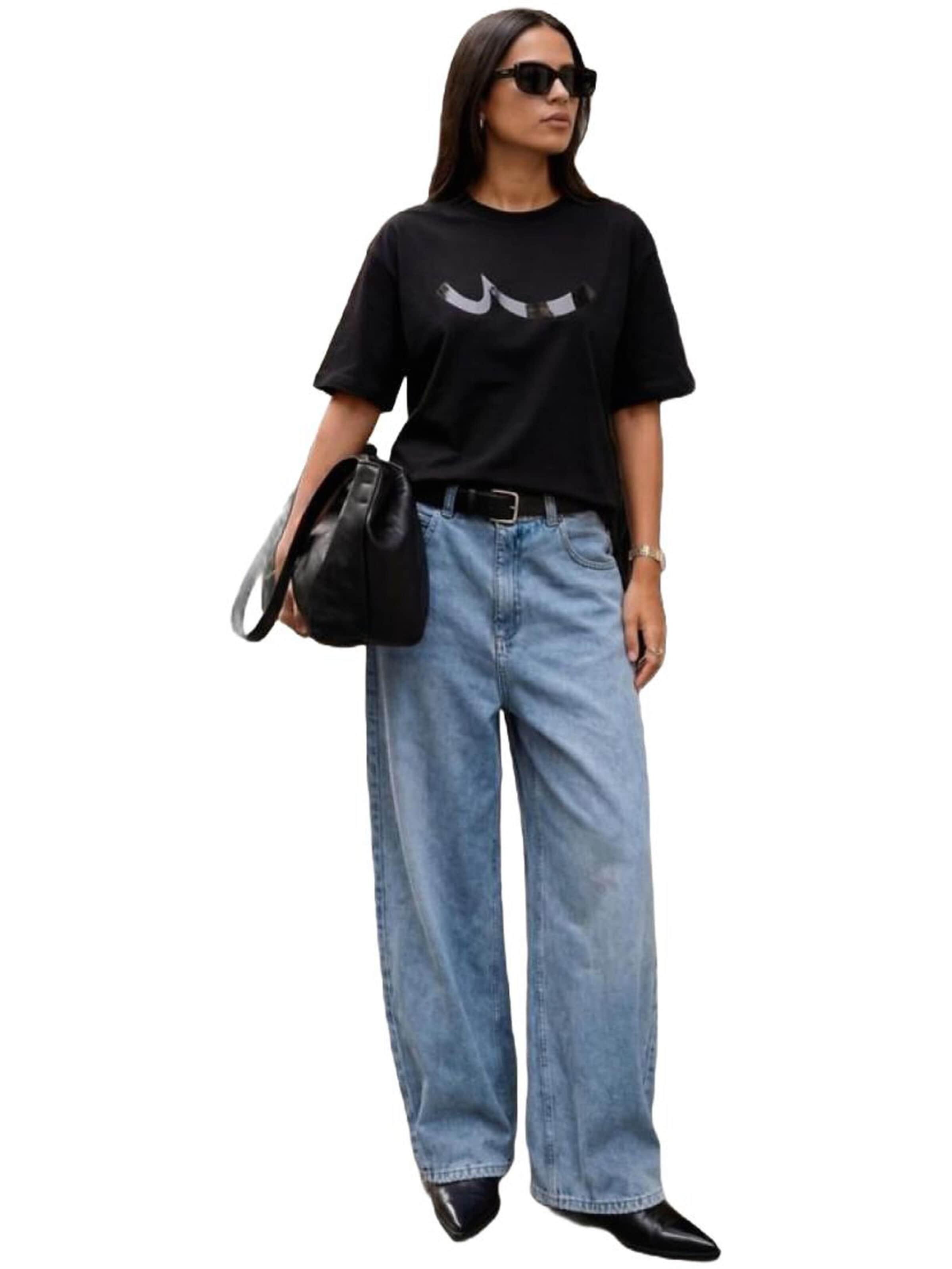 LTB Jeans - Camiseta en negro: frente