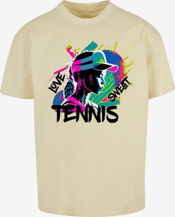Merchcode Shirt 'Tennis Love, Sweat' in Yellow: front