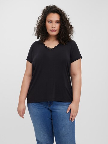 Vero Moda Curve Shirt 'Plis' in Black: front