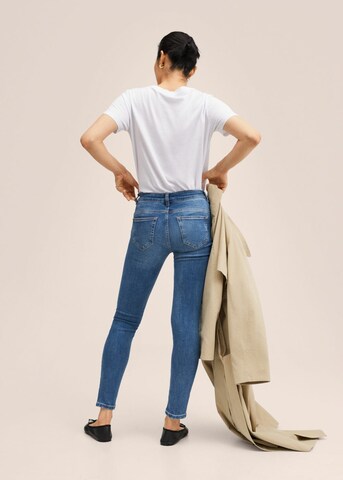 MANGO Skinny Jeans 'Pushup' in Blau