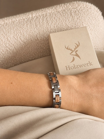 Bracelet 'SILBERSEE' Holzwerk en argent