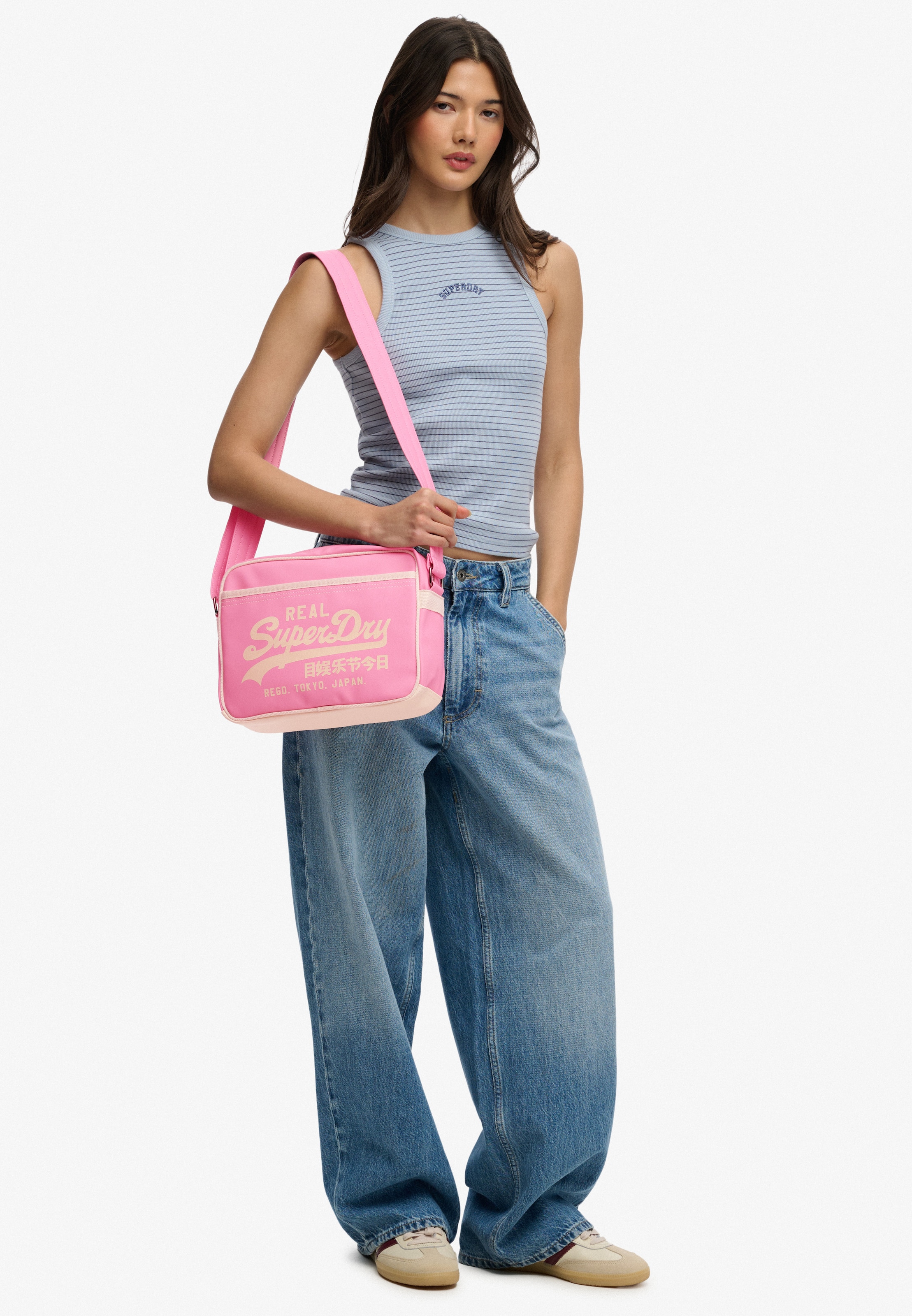 Superdry & Co Schoudertas in Geel: voorkant