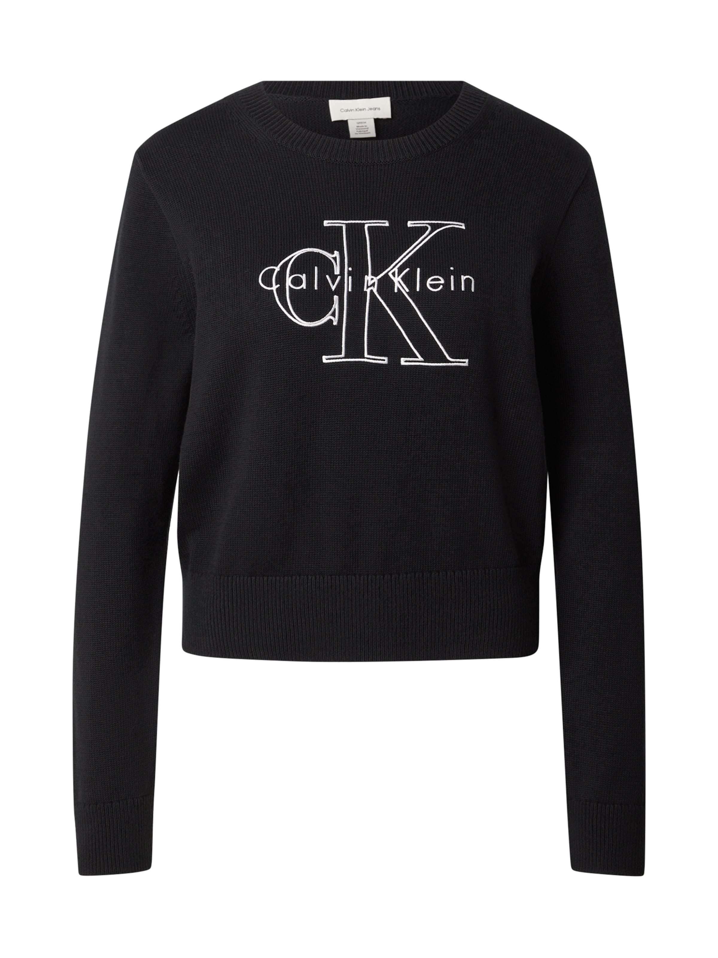 Calvin Klein Jeans Regular Sweater in Black: front