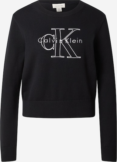 Calvin Klein Jeans Pulover veličine XS-S u crna / bijela, Pregled proizvoda
