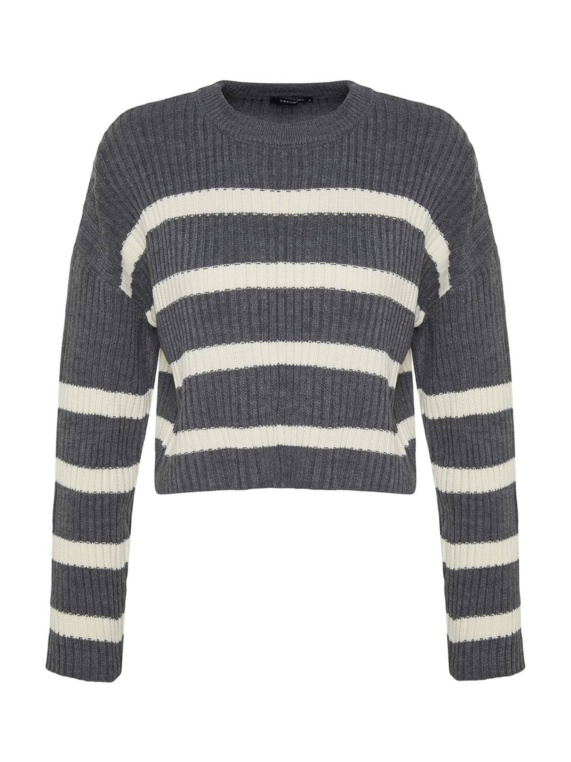 Trendyol Kampsun, värv hall: eest vaates