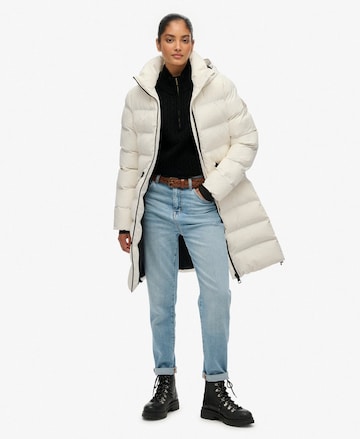 Superdry Wintermantel 'City Mid' in Wit