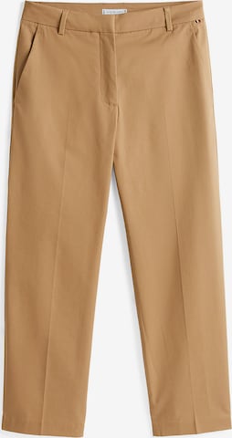 TOMMY HILFIGER Regular Trousers with creases in Brown: front