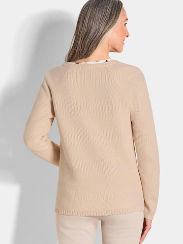 Goldner Gebreid vest in Beige