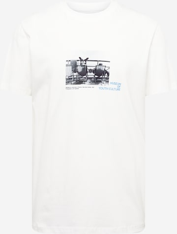 T-Shirt SELECTED HOMME en blanc : devant