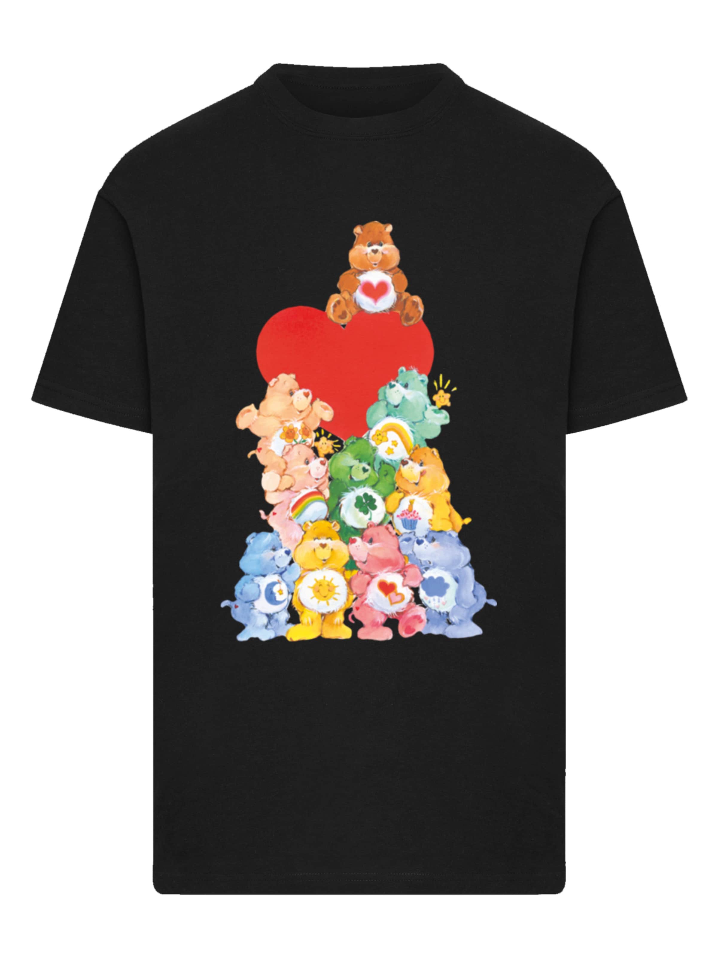 F4NT4STIC Shirt 'Care Bears The Original 10' in Black: front