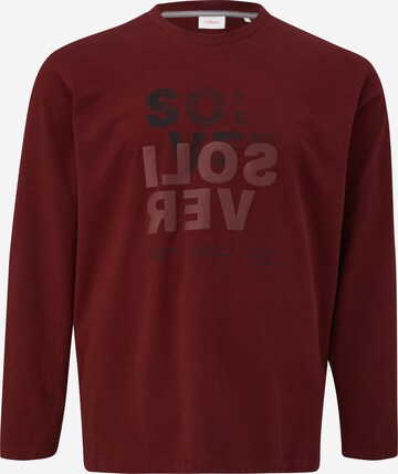 s.Oliver Men Big Sizes Shirt in Red: front