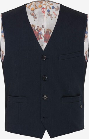 CARL GROSS Gilet in Blauw: voorkant