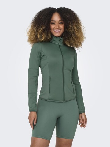ONLY PLAY Functionele fleece jas 'ONLJetta' in Groen: voorkant