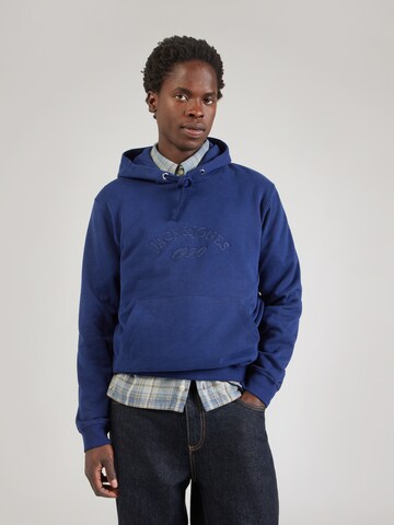 JACK & JONES Mikina 'JORBLEECKER' – modrá: přední strana