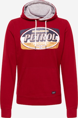 Sweat-shirt Petrol Industries en rouge : devant