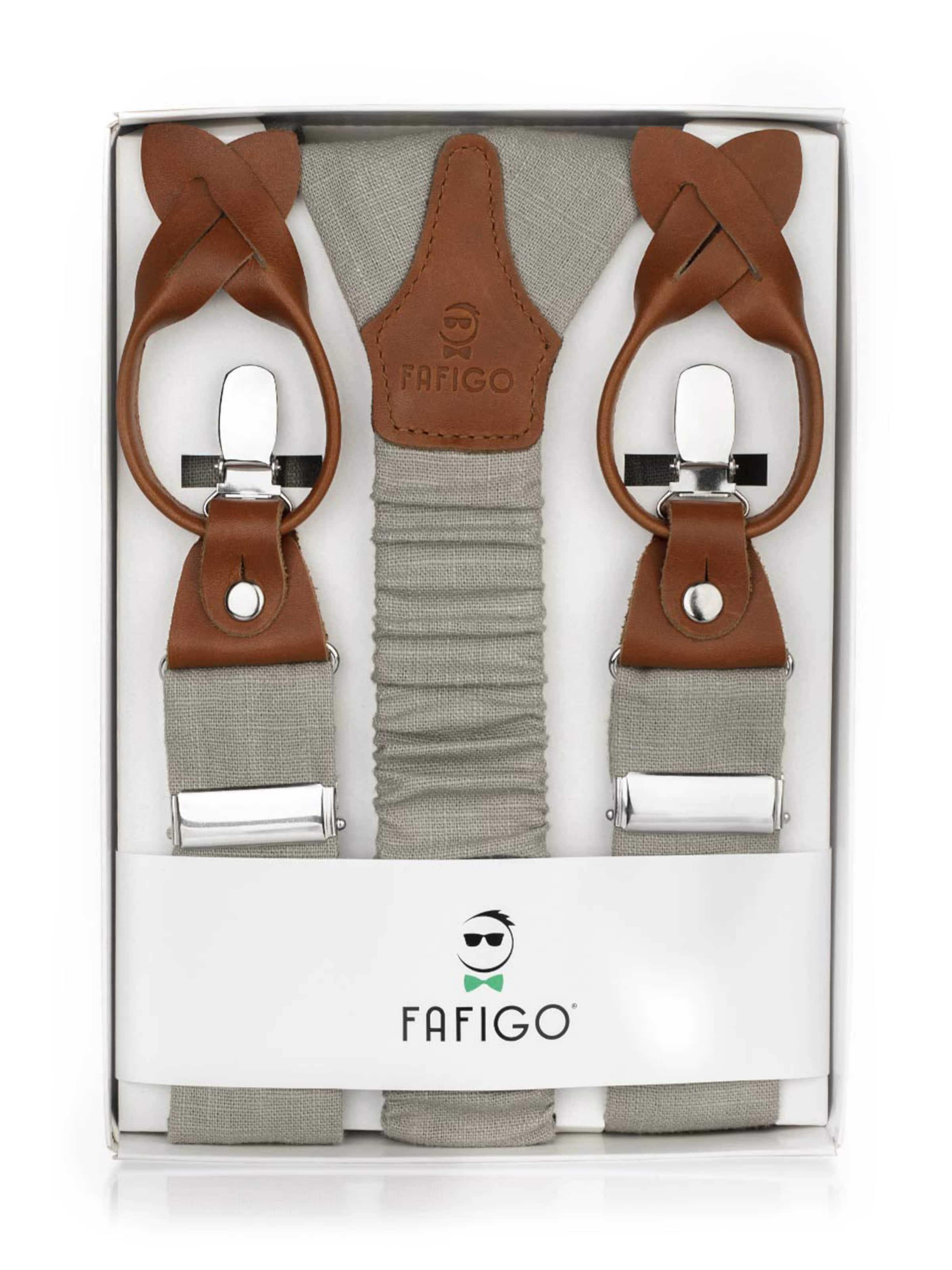 FAFIGO Suspenders 'Zio Renato' in Grey: front