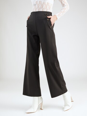 Wide leg Pantaloni 'Annalisa' de la Hailys pe negru: față