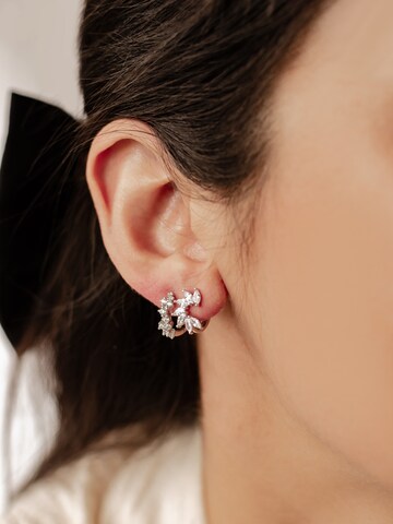 Hey Happiness Oorbellen 'Glitter Duo' in Zilver