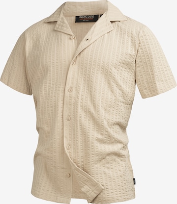 INDICODE JEANS Hemd 'Crepe' in Beige: Vorderseite